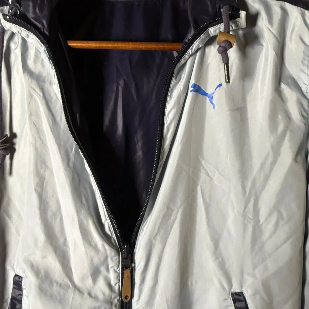 Puma Reversible Light Jacket Navy & Light Gray Size Large
